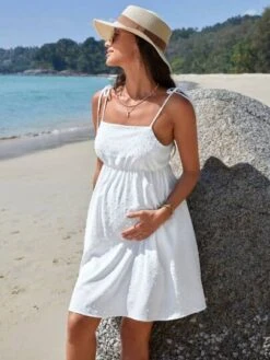 SHEIN Maternity Swiss Dot Tie Shoulder Cami Dress -Curated Swimwear 167966008459d22fbdc747befd7a98d365ad5b5876 thumbnail 405x552