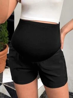 SHEIN Maternity Phone Pocket Adjustable Waist Shorts -Curated Swimwear 1679884615d3e43eec6a3ce7380378677326a87009 thumbnail 405x552