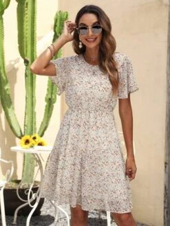 Ditsy Floral Print Butterfly Sleeve Dress -Curated Swimwear 1679892574b2e3ea8b42228a6ae11f40c2ad22fd5f thumbnail 405x552