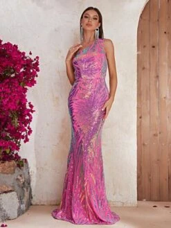 Giffniseti One Shoulder Sequin Mermaid Hem Formal Dress -Curated Swimwear 1679910611eb1d638b939b40fe5d32129e7433048b thumbnail 405x552