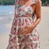 SHEIN Maternity Allover Floral Print Ruffle Trim Dress -Curated Swimwear 167997243627f92925cf7cd3742d7186cbd43a2bf5 thumbnail 405x552