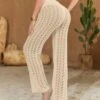 Hollow Out Knot Front Knitted Cover Up Pants -Curated Swimwear 168006269917b20e2e1a6513cfd5803428c014e70d thumbnail 405x552