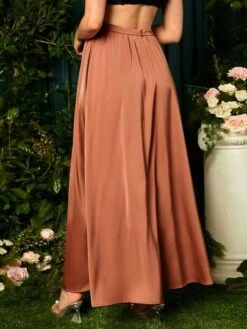 SHEIN Maternity Solid Split Thigh Skirt