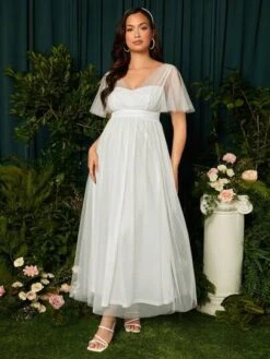 SHEIN Maternity Split Sleeve Mesh Overlay Dress -Curated Swimwear 16802300110b5460aa333df88cf6ef62d9a1231578 thumbnail 405x552