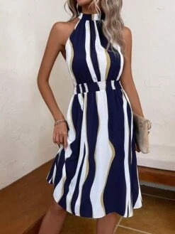 SHEIN Clasi Colorblock Halter Neck Belted Dress -Curated Swimwear 1680374867780ffb25e50c30f093b6d69c2d82379f thumbnail 405x552