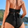 SHEIN Maternity Crisscross Tie Back Halter One Piece Swimsuit -Curated Swimwear 1680488538d4c01004957a23c3212387ee5032bb7e thumbnail 405x552