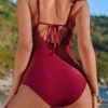 SHEIN Maternity Ruffle Trim One Piece Swimsuit -Curated Swimwear 1680493406bf7245cdfa40917c526c8f87b232eea4 thumbnail 405x552