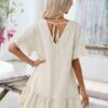 SHEIN VCAY Solid Ruffle Hem Smock Dress -Curated Swimwear 16805045366c90f69418e760d17026387ee94cbfc9 thumbnail 405x552