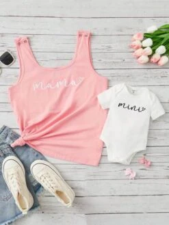 SHEIN Maternity 1pc Heart & Letter Graphic Tank Top -Curated Swimwear 1680513855581e10c34c8d7079ea5d2d7ae33cd566 thumbnail 405x552