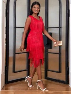 Fringe Trim Bodycon Dress -Curated Swimwear 168059092888482a58f0e76242eaf9abb366430714 thumbnail 405x552