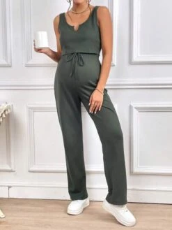 SHEIN Maternity Notched Neckline Tank Top & Drawstring Waist Pants -Curated Swimwear 1680747914f0b0bf48ad7a15cbf6e32e86a52942c0 thumbnail 405x552