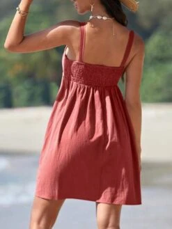 SHEIN Maternity Solid Bow Front Cami Dress