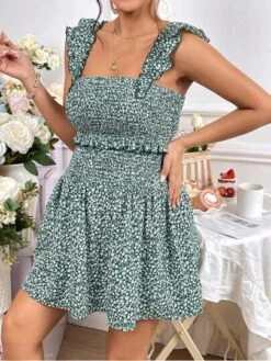 SHEIN Maternity Ditsy Floral Print Ruffle Trim Top & Skirt -Curated Swimwear 1680785286667fc369aeede267caefcf1cecd420b1 thumbnail 405x552