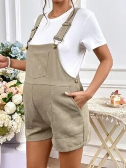 SHEIN Maternity Solid Overall Romper Without Tee -Curated Swimwear 168078529209971c8968e24306855a8d65ba16eeb8 thumbnail 405x552