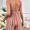 SHEIN Maternity Striped Print Belted Cami Romper -Curated Swimwear 16807852970faa143234170d65fa543b3f75f43193 thumbnail 405x552