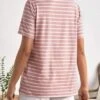 SHEIN Maternity Striped Wrap Hem Nursing Tee