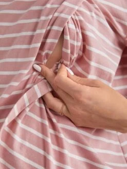 SHEIN Maternity Striped Wrap Hem Nursing Tee -Curated Swimwear 1680846457b725a8e7a7ebd1a0f25545eecf25b47c thumbnail 405x552