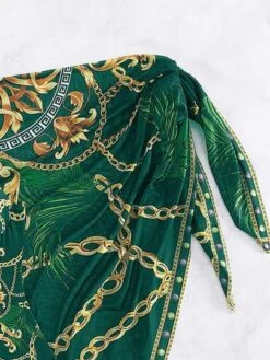 Chain Print Push Up One Piece Swimsuit With Beach Skirt -Curated Swimwear 16808605723aed3378f860c80deff5c056c2145e84 thumbnail 405x552