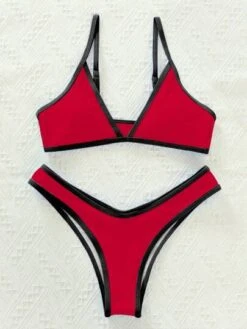 Contrast Binding Triangle Bikini Swimsuit -Curated Swimwear 16809248457f5964eb0231d1852365995ec6f9e9da thumbnail 405x552