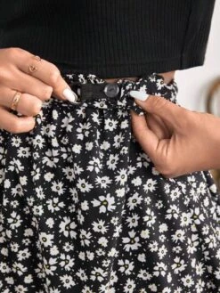 SHEIN Maternity Notched Neck Tee & Ditsy Floral Print Adjustable Waist Skirt -Curated Swimwear 16810917240ff0276e3ae157ad574b35e882b69fd7 thumbnail 405x552