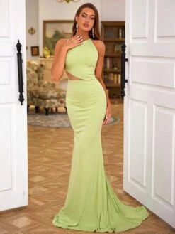 LOVE&LEMONADE One Shoulder Backless Mesh Panel Mermaid Hem Formal Dress -Curated Swimwear 1681192276d4bb2cb8179f721f178e1af2aac206ce thumbnail 405x552