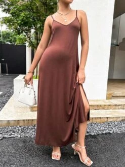 SHEIN Maternity Split Thigh Cami Dress -Curated Swimwear 168135512276a8c72b90b9c058323f6086062a3a97 thumbnail 405x552