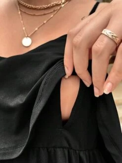 SHEIN Maternity Ruffle Trim Cami Nursing Dress -Curated Swimwear 16813554210cb9aee952b4b66d1c1d36fe04a36773 thumbnail 405x552