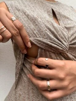 SHEIN Maternity Twist Front Nursing Bodycon Dress -Curated Swimwear 16813654193ed3fd93feb665cc18a27b49c8999aaa thumbnail 405x552