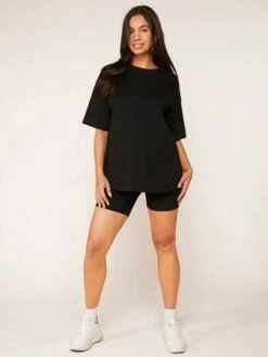 SHEIN BASICS Maternity 100% Cotton Solid Drop Shoulder Tee -Curated Swimwear 16813700256c1f1fa47b8b5212ad7c2c508472fdea thumbnail 405x552