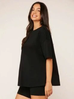 SHEIN BASICS Maternity 100% Cotton Solid Drop Shoulder Tee -Curated Swimwear 1681370028d59660fe623834930863d3211d820e21 thumbnail 405x552