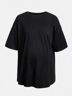SHEIN BASICS Maternity 100% Cotton Solid Drop Shoulder Tee -Curated Swimwear 1681370035e290642f27d9837b81c90322ae2e876b thumbnail 405x552