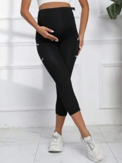 SHEIN Maternity Wide Waistband Leggings -Curated Swimwear 16814354548527030a766b85a8a627f7407b9f29e1 thumbnail 405x552