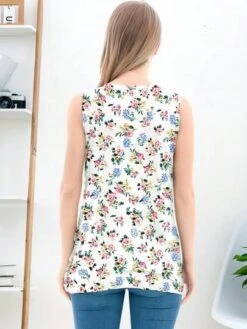 Maternity Floral Print Nursing Tank Top
