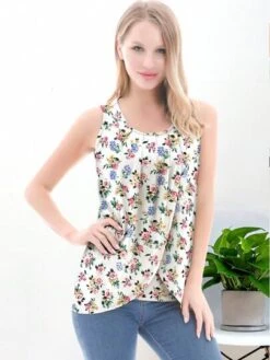 Maternity Floral Print Nursing Tank Top -Curated Swimwear 1681456807ec8addbedd5b0cd75bb2fcd655bd42e3 thumbnail 405x552