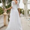 Butterfly Sleeve Lace Wedding Dress -Curated Swimwear 1681477524d65c34f476e701e380e335bbecc2756f thumbnail 405x552