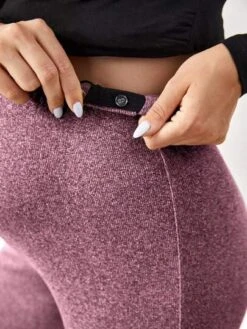 SHEIN BASICS Maternity Knot Waist Marled Knit Leggings -Curated Swimwear 1681613722de2e1139134ff59cdc8e2efde58f2521 thumbnail 405x552