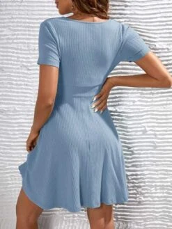 SHEIN Maternity Rib Knit Surplice Neck Dress