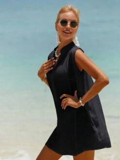 Solid Button Front Cover Up Dress -Curated Swimwear 1681696401069dcdd8b8d22cc2eb2def5568d2f8bd thumbnail 405x552