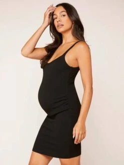 SHEIN BASICS Maternity Solid Cami Bodycon Dress -Curated Swimwear 168170086885cbe98834dfa71c3100edaffb8dc74c thumbnail 405x552