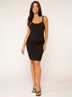 SHEIN BASICS Maternity Solid Cami Bodycon Dress -Curated Swimwear 16817008756e22726c42480c9eaa994d6d87b5d342 thumbnail 405x552