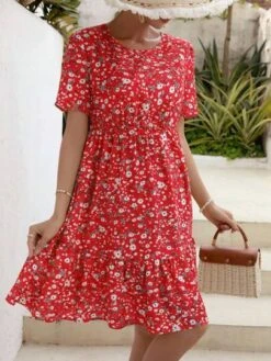 SHEIN Maternity Ditsy Floral Print Ruffle Hem Dress -Curated Swimwear 168173420816ffd55203abc58198e959c0db10d924 thumbnail 405x552