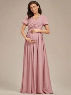 EVER-PRETTY Maternity Surplice Neck Floor Length Dress -Curated Swimwear 1681872583f4733a4c6166207406d9745473f53e33 thumbnail 405x552