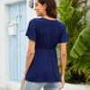 Maternity Criss Cross Front Butterfly Sleeve Peplum Tee -Curated Swimwear 168196180264808c06e0cb7c80e8af1518343e62bc thumbnail 405x552