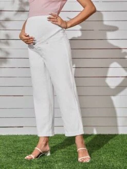SHEIN Maternity Adjustable Wideband Waist Straight Leg Jeans -Curated Swimwear 1681975925816bcd5cc1c80a9f77899adb8fbedb7a thumbnail 405x552