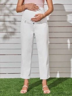 SHEIN Maternity Adjustable Wideband Waist Straight Leg Jeans -Curated Swimwear 16819759393805fff8a64889c70efdf682371db2c1 thumbnail 405x552