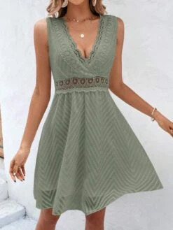 SHEIN Frenchy Guipure Lace Insert A-line Dress -Curated Swimwear 1681978667453ae6a777a4ffa13ab90203fbeba047 thumbnail 405x552