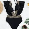 Ruffle Trim Plunging One Piece Swimsuit -Curated Swimwear 16820412063bb11bdf9648fa86de586441cfe48aa6 thumbnail 405x552