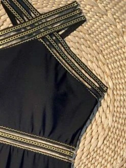 Contrast Mesh Criss Cross One Piece Swimsuit -Curated Swimwear 168214473120ccb41171d3a79fe3c720cccc18be29 thumbnail 405x552