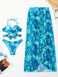 Tropical Print Push Up Bikini Swimsuit With Beach Skirt -Curated Swimwear 1682144946e0670f5c26985191db74003bd8d7de74 thumbnail 405x552