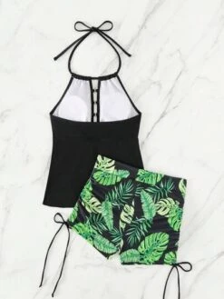Tropical Print Halter Bikini Swimsuit -Curated Swimwear 1682302087cb448e8755448699ff527cfe94dca717 thumbnail 405x552